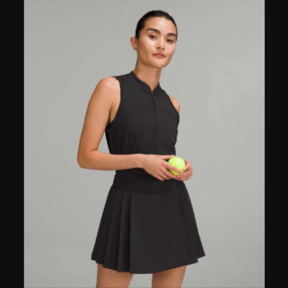 Lululemon Athletica Side-Pleat High-Rise Tennis Skirt Skort Black Retail $88.00 - Picture 2 of 14